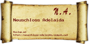 Neuschloss Adelaida névjegykártya